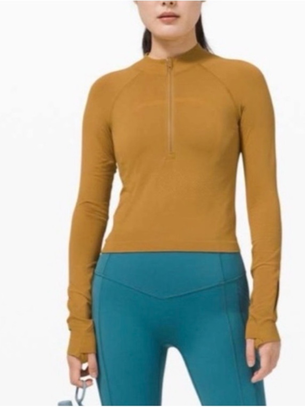 lululemon athletica swiftly tech 1/2 zip cool bronze